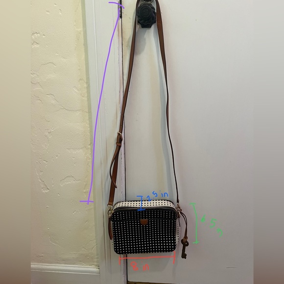 Fossil Polka Dot Crossbody Purse - Picture 10 of 10